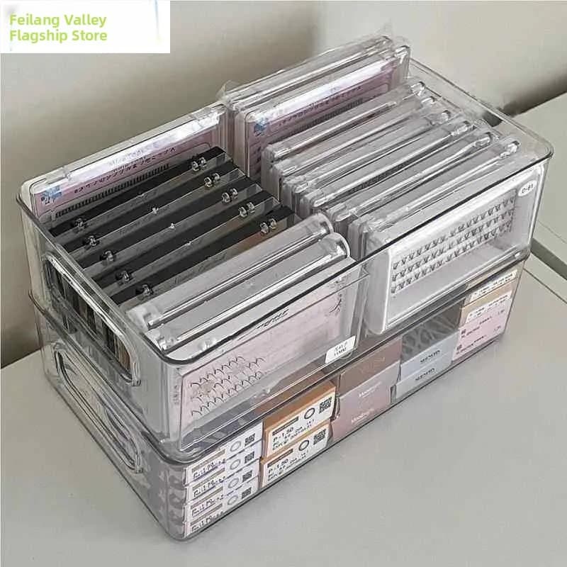 Scatola porta pennelli per trucco in acrilico, organizer trasparente in plastica per ciglia finte e articoli per la casa, custodia cosmetica da scrivania