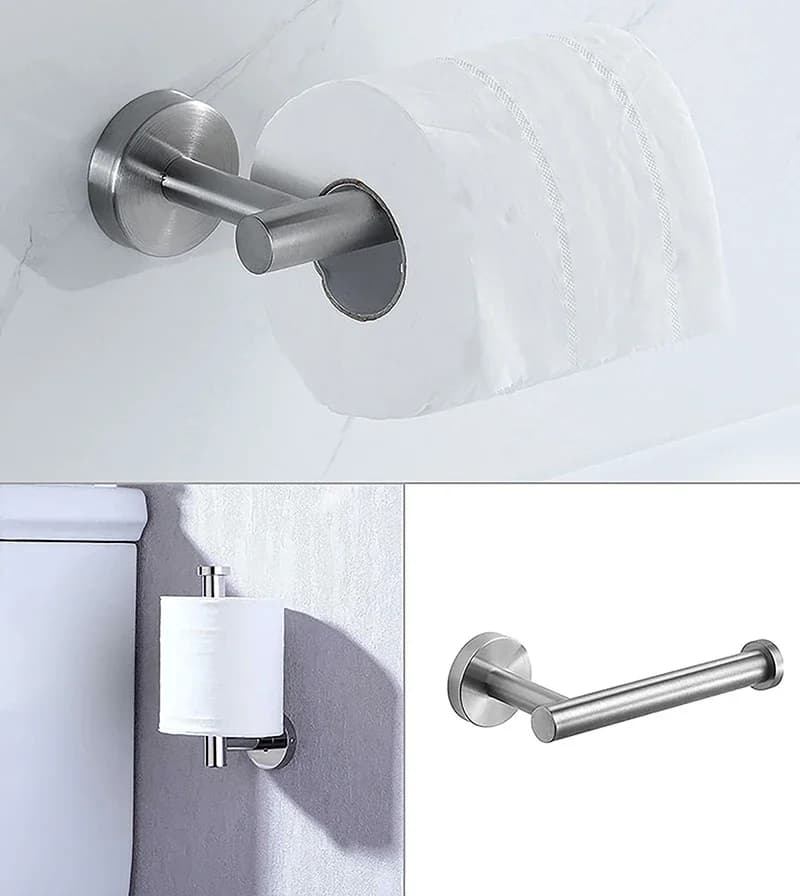 Porta carta igienica vite in acciaio inossidabile porta asciugamani a parete ganci appesi cucina bagno Set di accessori per il bagno