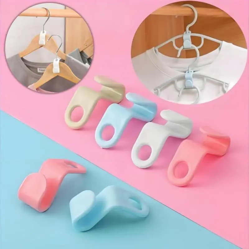 50/100 pieces space saving clothes hangers, cascading connectors for wardrobe, plastic extender clips, coat organizers and clothes