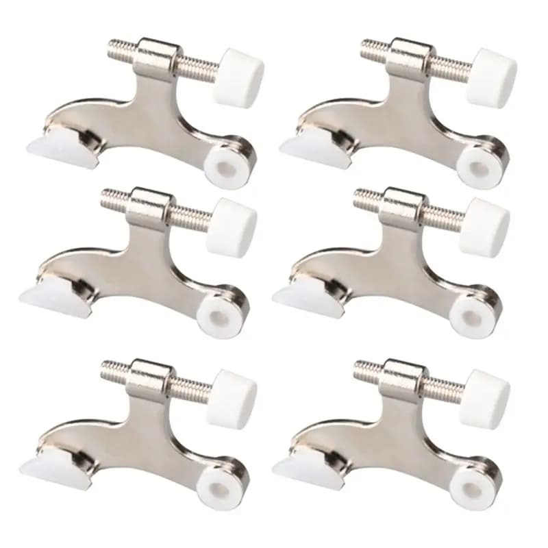 ABKJ-6Pcs Fermaporta con perno per cerniera, regolabile, resistente, con paraurti in gomma per ridurre eventuali danni e ammaccature alle pareti