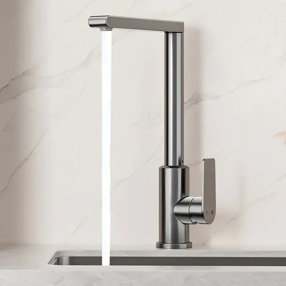 STARON Rubinetto da cucina Miscelatore per lavello da cucina montato su piano Rubinetto miscelatore con ugello spruzzatore a flusso singolo
