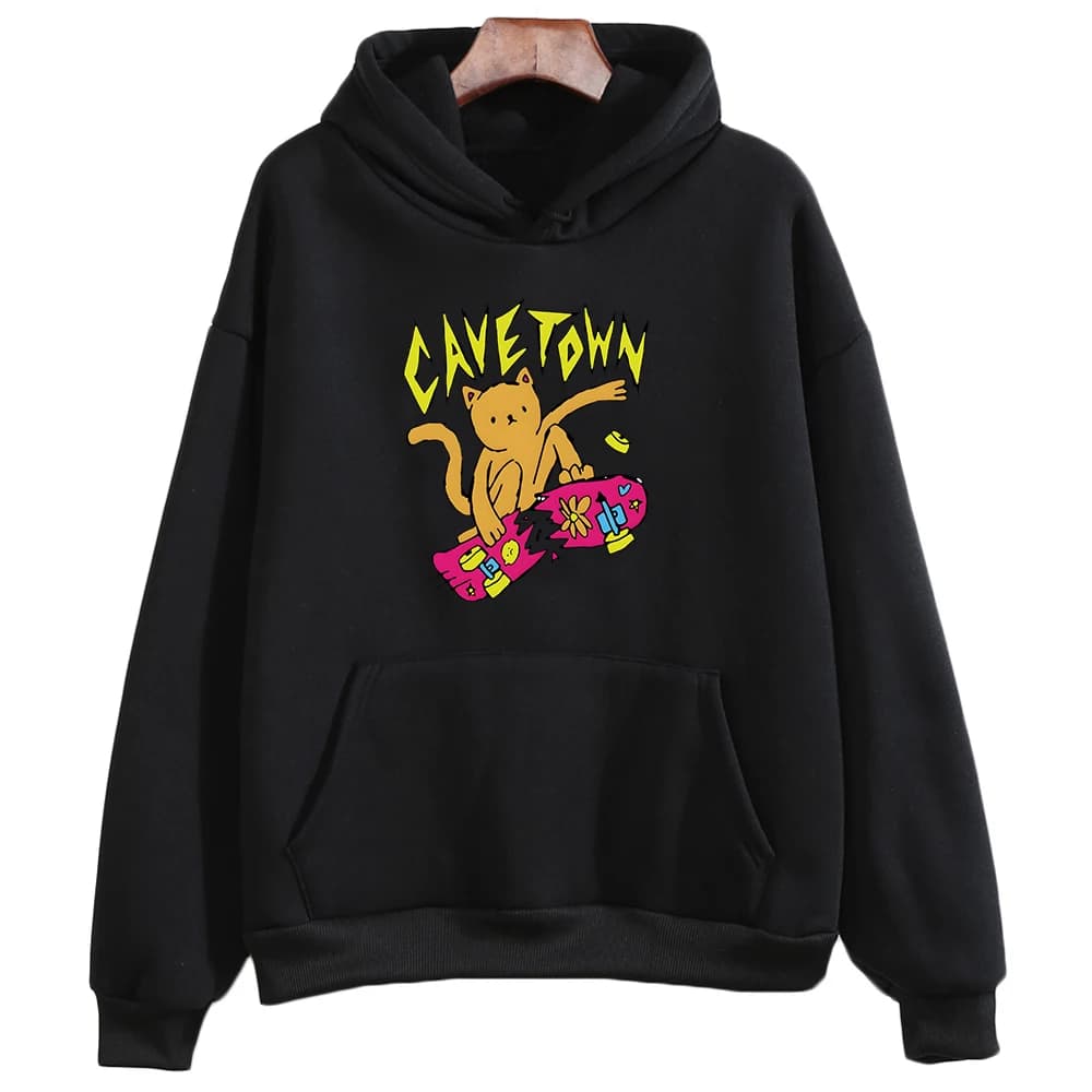 Cavetown Cat Hoodie Kawaii Cartoon Printed Sweatshirts Casual Long Sleeve Graphic Pullovers with Hooded Women Hoodies Music Tops
