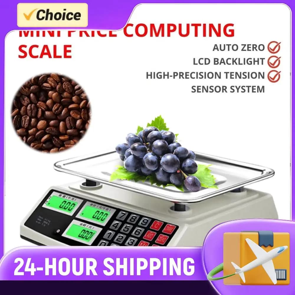 Counter Libra 40kg/1g with Stainless Steel Plate, Electronic Libra for Foods and Products, Ideal for Agricultural and Macellery Markets