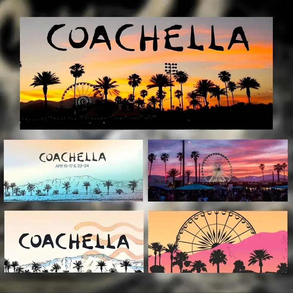 Tappetino per mouse C-Coachella alla moda per festival, grande e spesso, con bordi cuciti, tappetino da gioco per PC