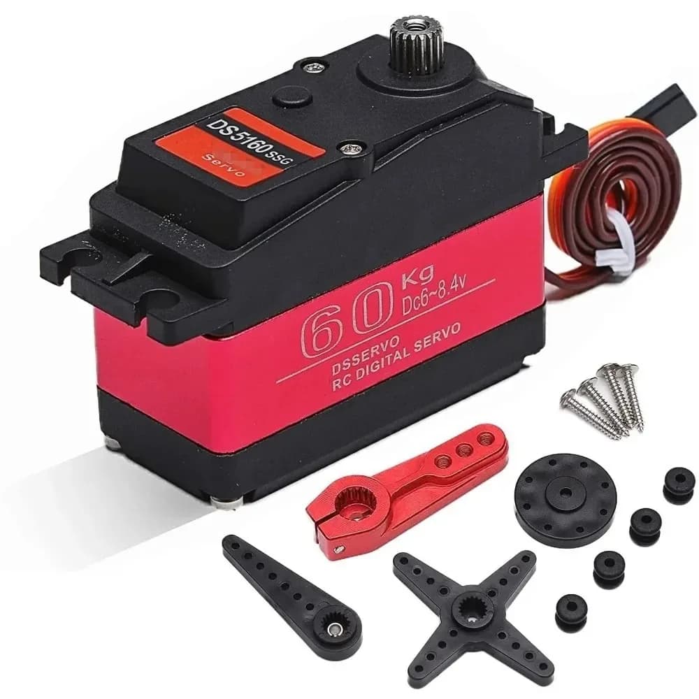 1/2/4/6/10 pz DS5160 60KG Servo Digitale 8.4 V Ad Alta Tensione Metal Gear 180/270/360 Gradi Ad Alta Velocità Impermeabile 1/5 Servos Robot