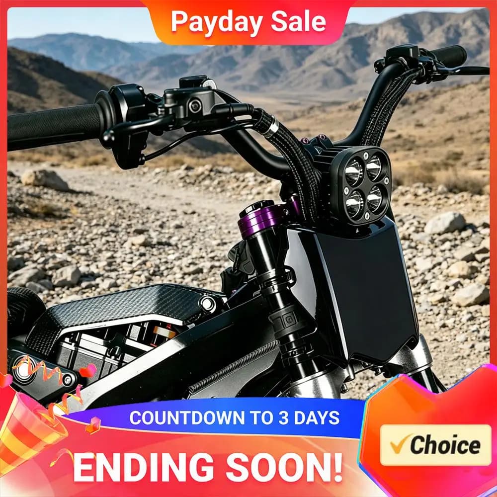Front Number Plate for Ebike Sur Ron Light Bee X Surron Light Bee S Electric Dirt Bike Plate Replacement with Cable Ties