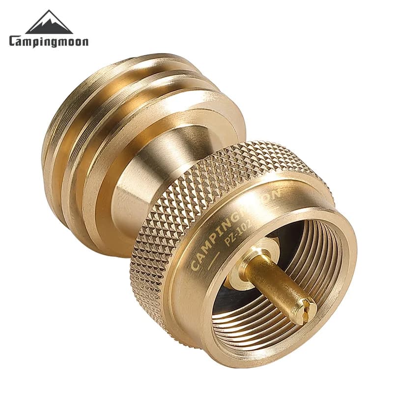 CAMPINGMOON PZ-102 outdoor cooker adapter for QCC1 propane bottles in brass filling adapter for North American gas tank