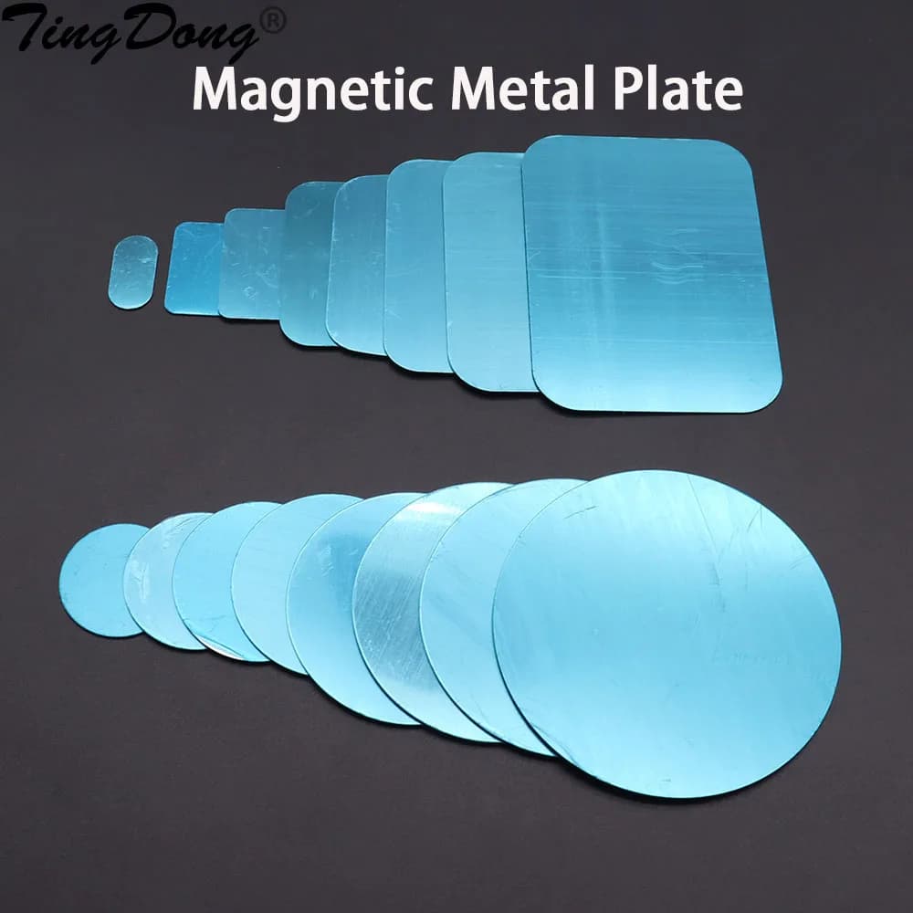 10pcs Silver Magnetic Metal Plate For Magnetic Car Phone Holder Universal Iron Sheet Stand Mobile Phone Magnet Holder Mount