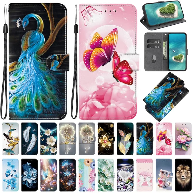 Custodia in pelle con slot per schede per LG Stylo 5 6 7 5G K50 Q60 K40S K41S V40 ThinQ Portafoglio Proteggi la copertura del telefono