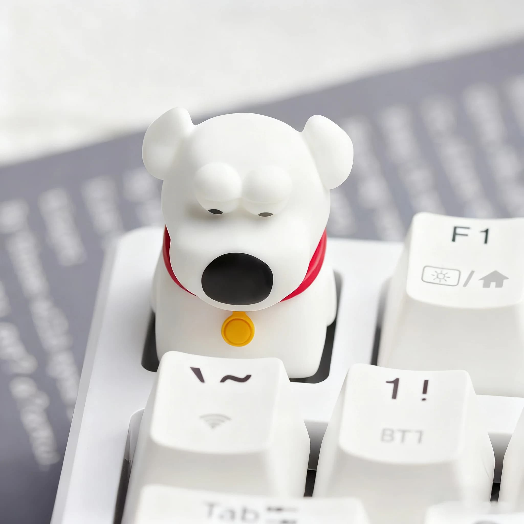 Silly Dog keycaps, handmade cute keycaps, custom keycaps, colorful resin keycaps, gaming mechanical keyboard accessories