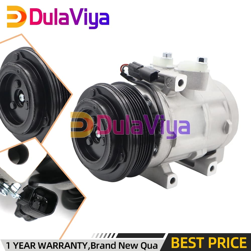 For AC Compressor with 6 Groove Pulley 2006-2014 Ford F-150 Expedition Lincoln Navigator 6512617 68192 2022116 7C3Z19703AA