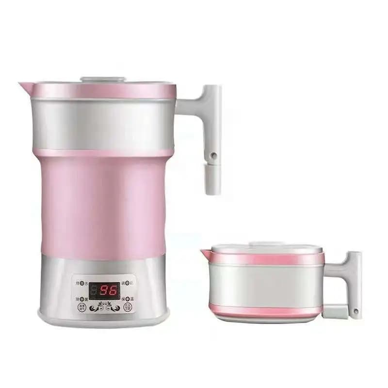 Bollitore elettrico pieghevole in silicone alimentare, bollitore pieghevole da campeggio elettrico da viaggio, bollitore elettrico da viaggio portatile