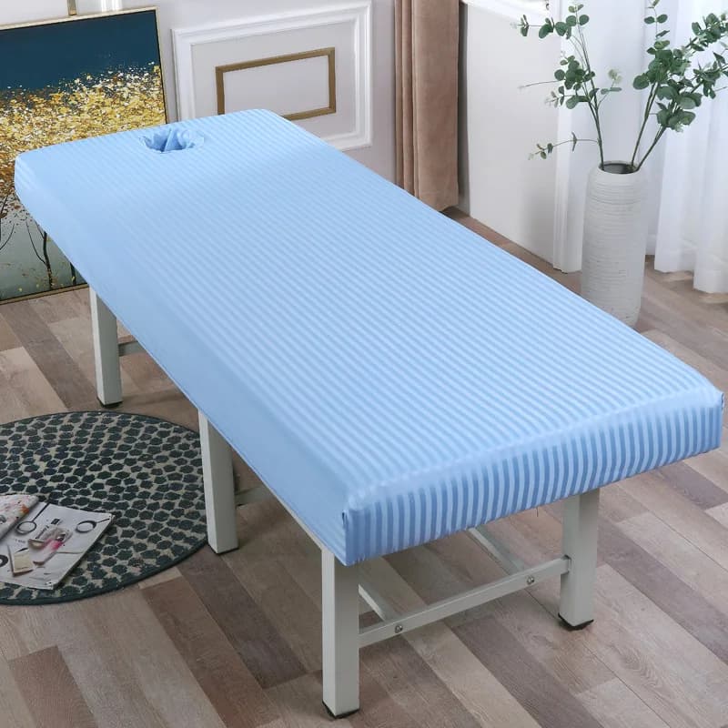Beauty massage cot bed cover Spa bed sheet Bed Sheet with massage corners Beauty salon cover with face hole