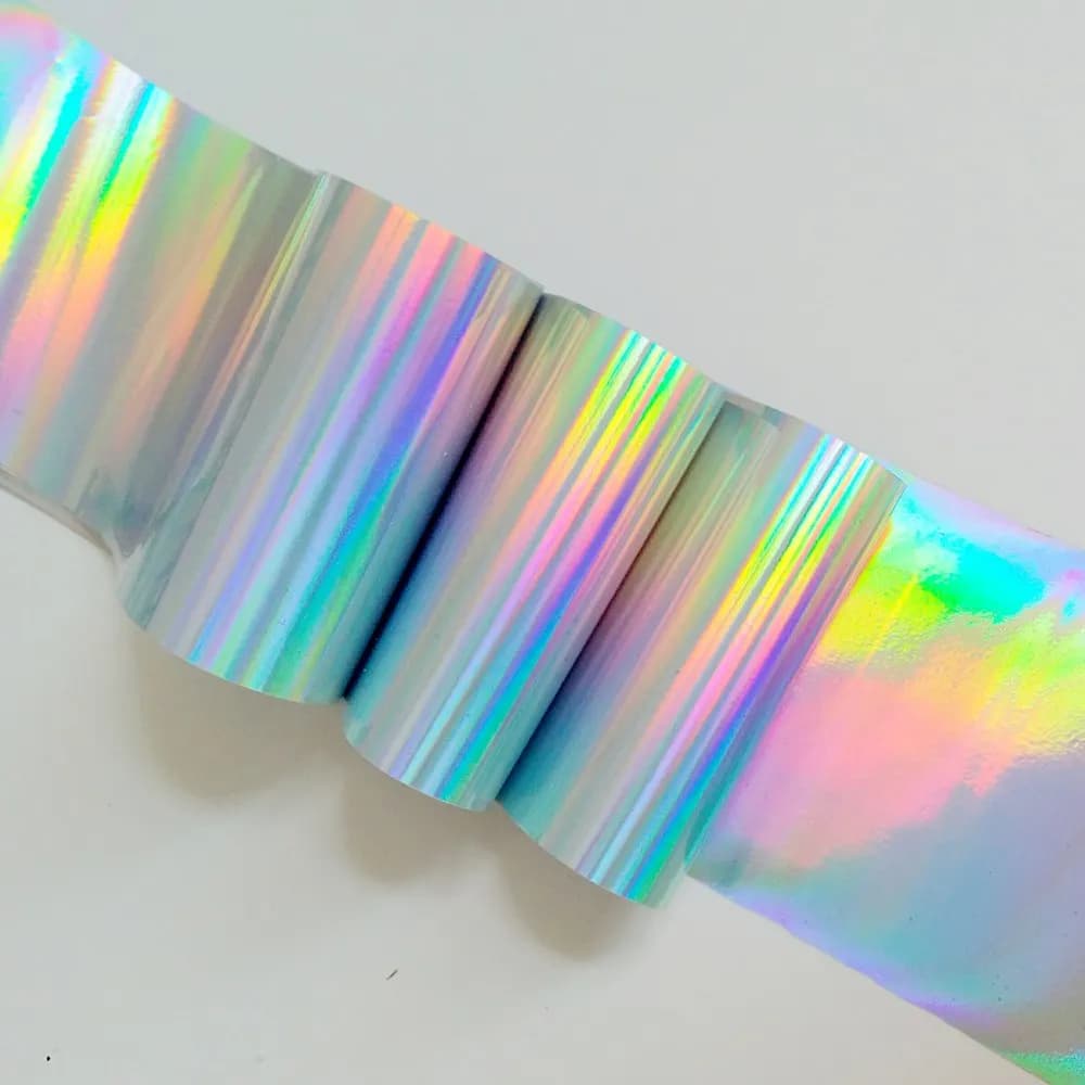 100 cm Silver Laser Nail Stickers Holographic Diamond Transfer Blade for Nail Art Tools Lady Design
