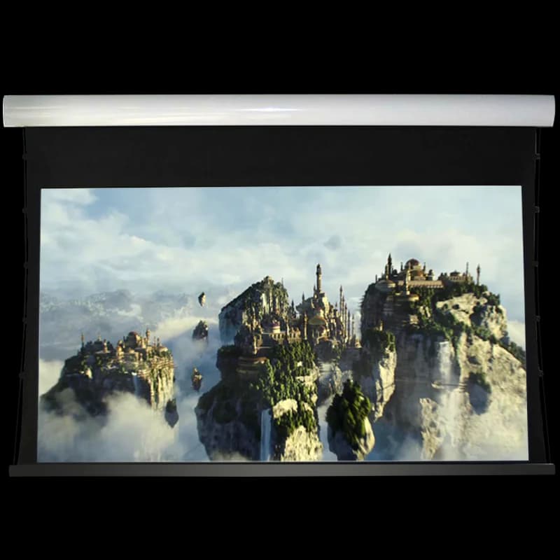 Future Luxury Schermo per proiettore elettrico 4K da 180 pollici 16:9 Telecomando Home Theater Proiezione motorizzata Scatola di cartone approvata CE