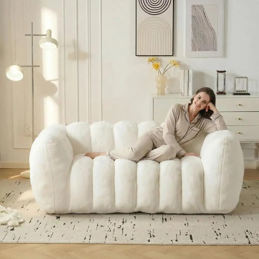 Poltrona Gigante a Sacco per Adulti, Divano a Sacco con Memoria di Forma, Divanetto o Poltrona Gaming Ergonomica con Supporto per la Schiena
