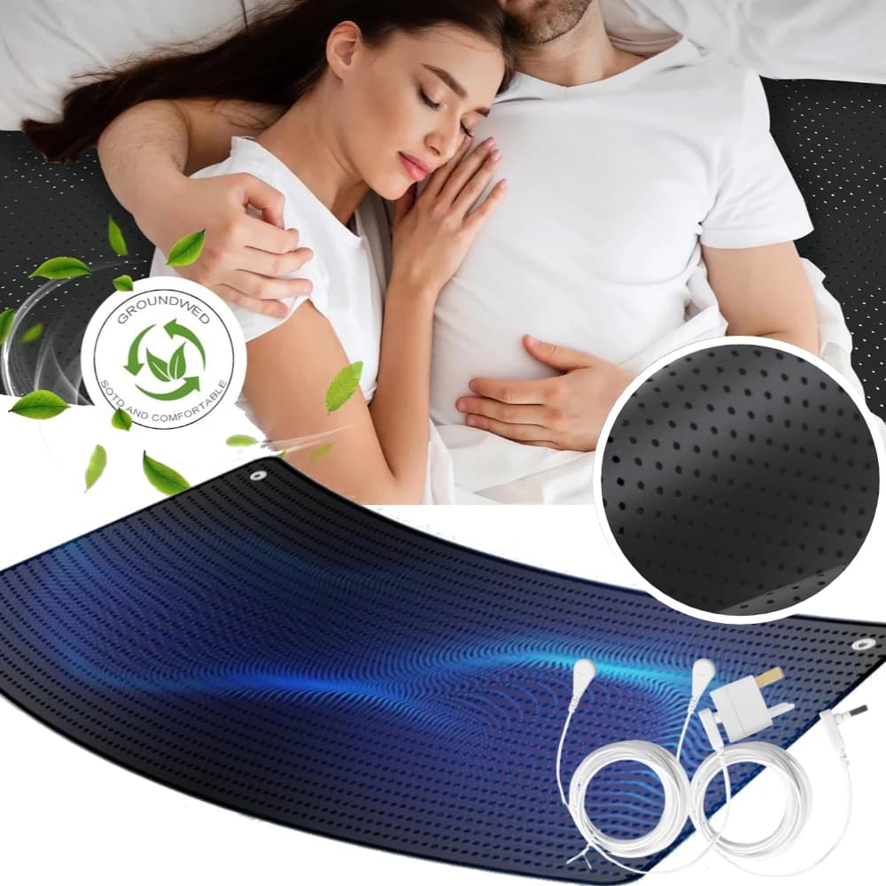 Tappetino di messa a terra per letto Lenzuola di messa a terra Materasso di messa a terra con cavo per il sonno migliorato Equilibrio del dolore per alleviare l'ansia ridotta