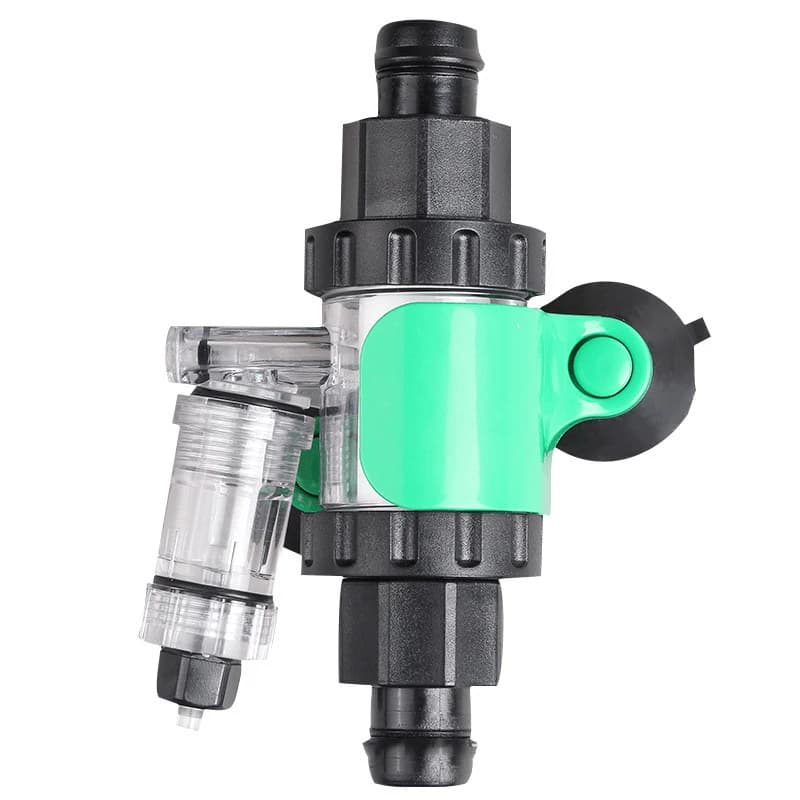 Carbon dioxide dissolver CO2 diffuser Improved dissolution with integrated check valve for aquarium bubble counter
