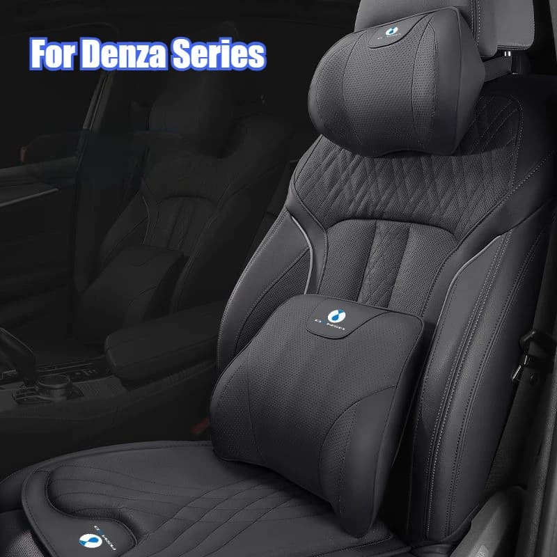 Per BYD Denza D9 N7 N9 Z9 GT Tappeto per auto Cuscino per il collo Cuscino per il sedile Supporto per la vita lombare Poggiatesta in pelle nappa Cuscini traspiranti