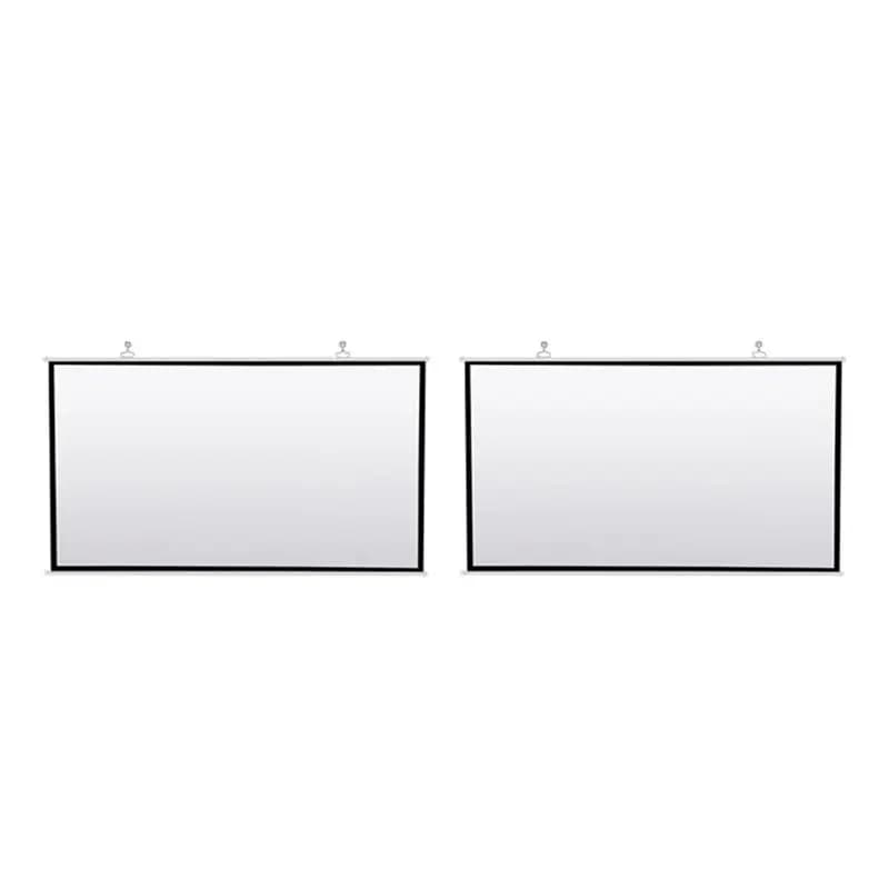 Splendido schermo per proiettore portatile 2X per home theater all'aperto, bianco HD, pieghevole, anti-piega (72 pollici)