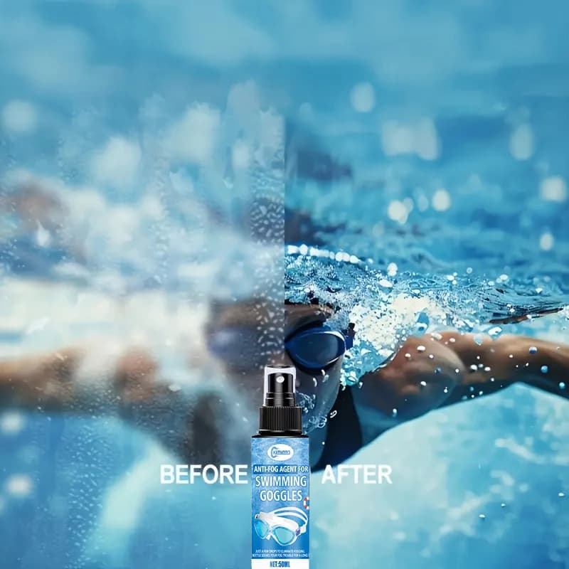 Multipurpose anti-fog spray: long-lasting cleaning formula for swim glasses, safety glasses, glasses, glasses and underwater masks