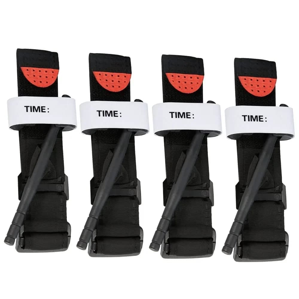 4 PCSTourniquet kit di pronto soccorso protezione di sicurezza attrezzatura da campeggio trattamento di emergenza Kit di pronto soccorso militare tattico