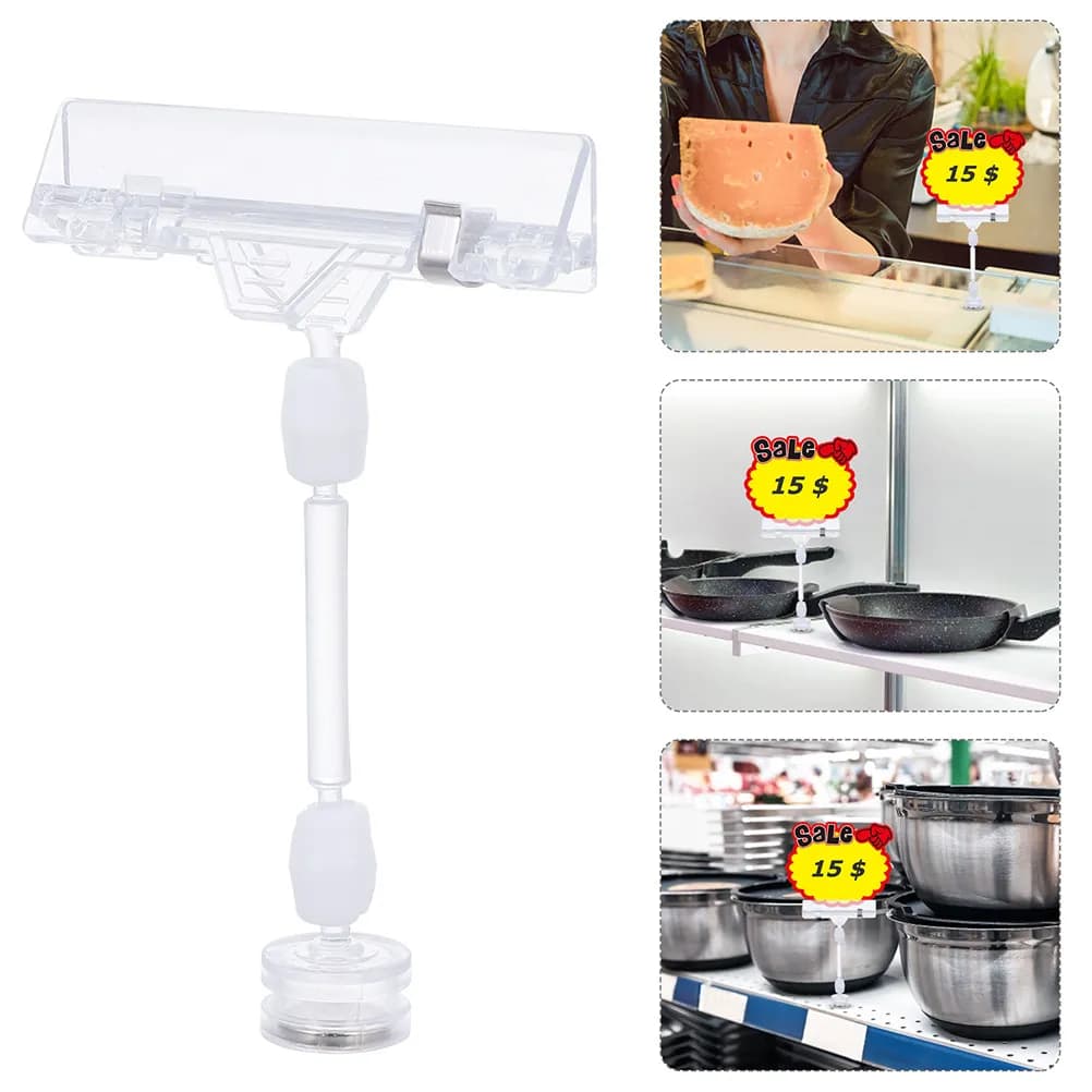 Clip portaetichette da 5 pezzi per negozi al dettaglio, supermercati, matrimoni, eventi, etichette per imballaggi alimentari
