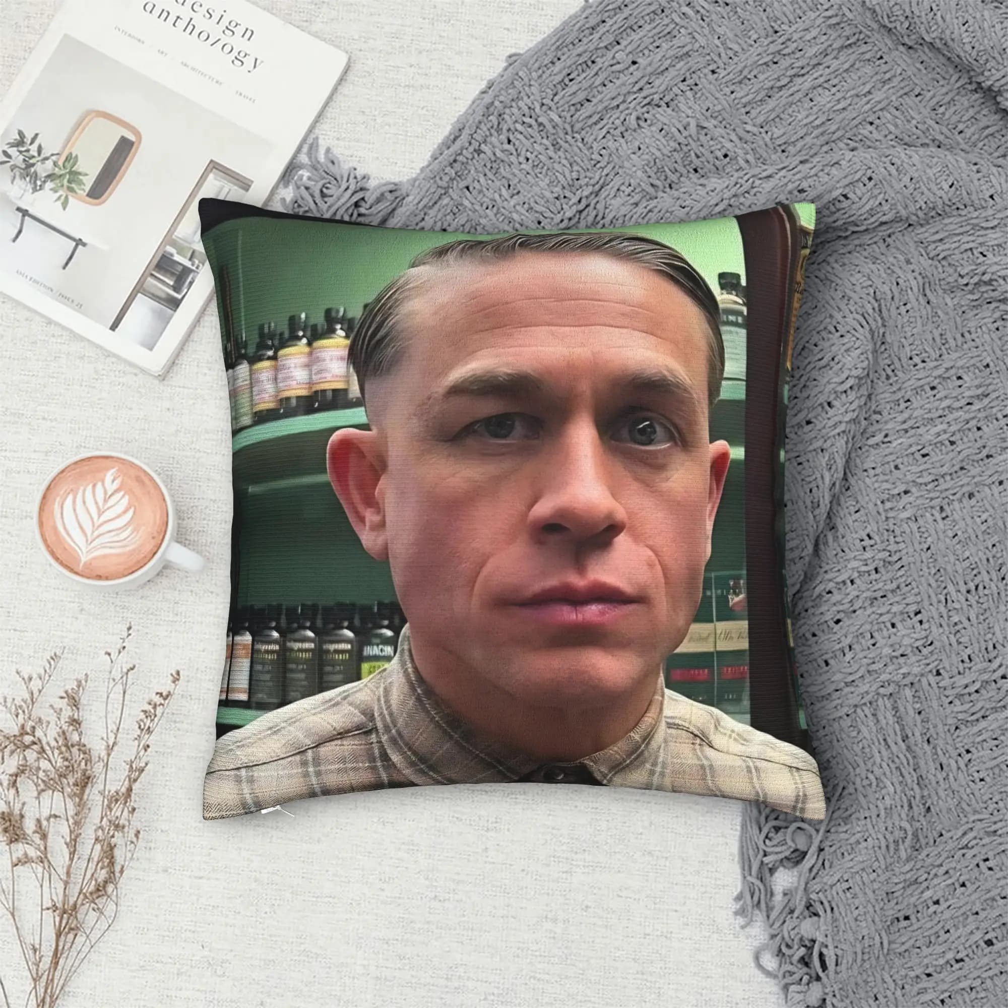Charlie Hunnam Monster The Ed Gein Story Federa per cuscino Moda Federe grafiche per divano Camera da letto Decorazioni per la casa