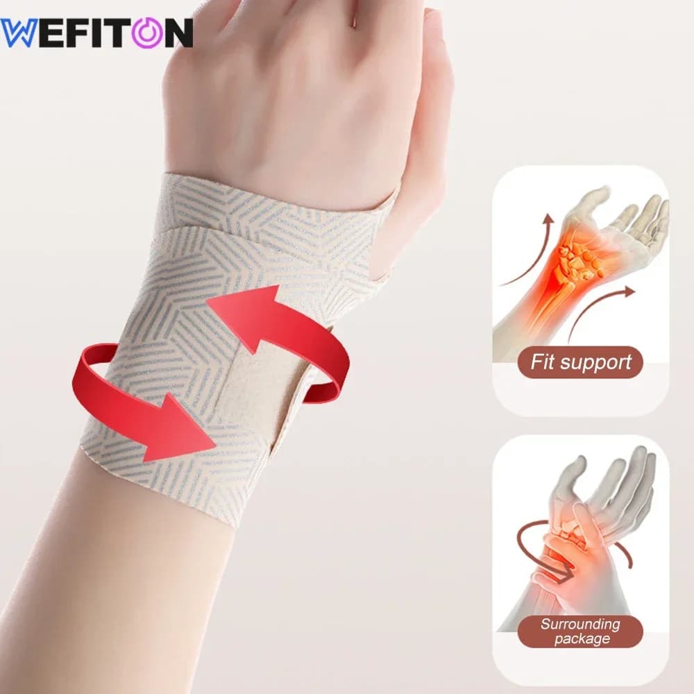 Fascia di compressione per polso ultra sottile, 1 pezzo, tutore per polso regolabile con supporto per il pollice, protezione per il polso per alleviare il dolore da artrite e miose