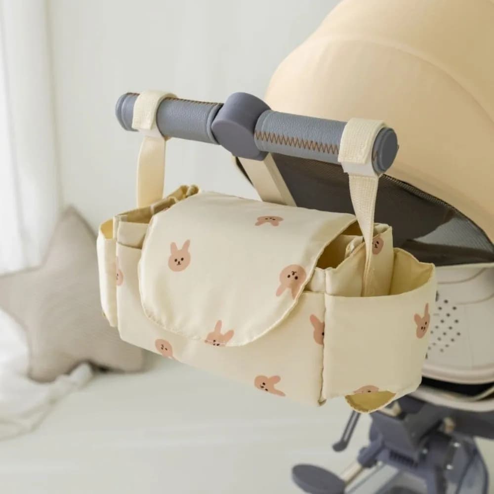 Simpatico cartone animato passeggino organizer borsa orso panno carrozzina borsa portaoggetti bottiglia per pannolini borsa per mamma borsa per passeggino da viaggio