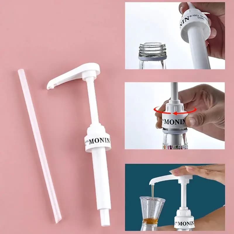 1/2/5pcs Syrup Pumps Dispenser Replacement Sauce Pressure Nozzle Bottle Pump 10Ml Containers for Coffee Kitchen Seasoning Liquid