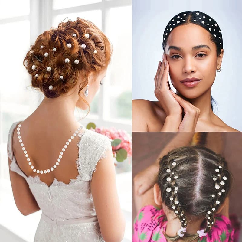 Adesivi autoadesivi con perle per capelli, perle per il viso, per capelli, trucco per il viso, nail art, artigianato fai da te