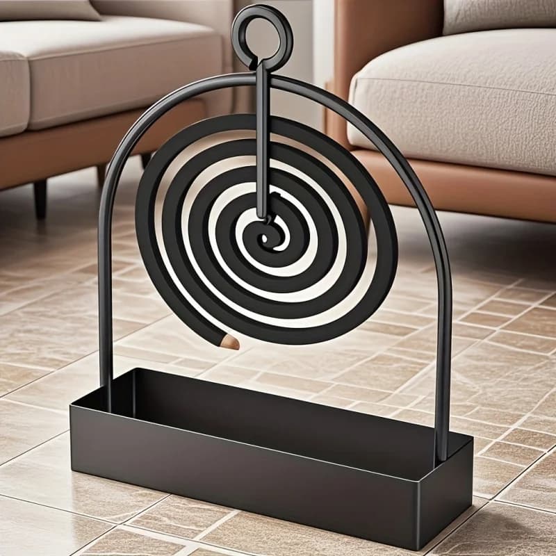 Supporto per spirali antizanzare 1A, supporto in legno di sandalo, materiale metallico, adatto per appendere zanzariere o bastoncini d'incenso, molto adatto per d