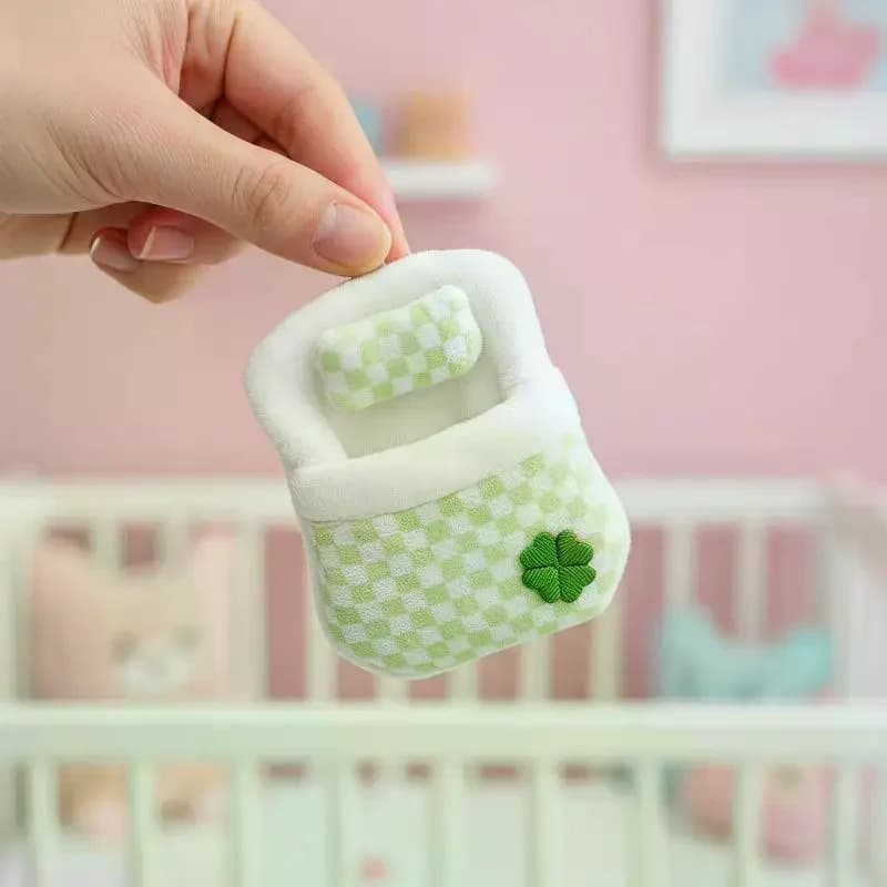 Cute Mini Fluffy Plush Doll Sleeping Bag, Soft Sleeping Bag for Mini Doll Room Decoration