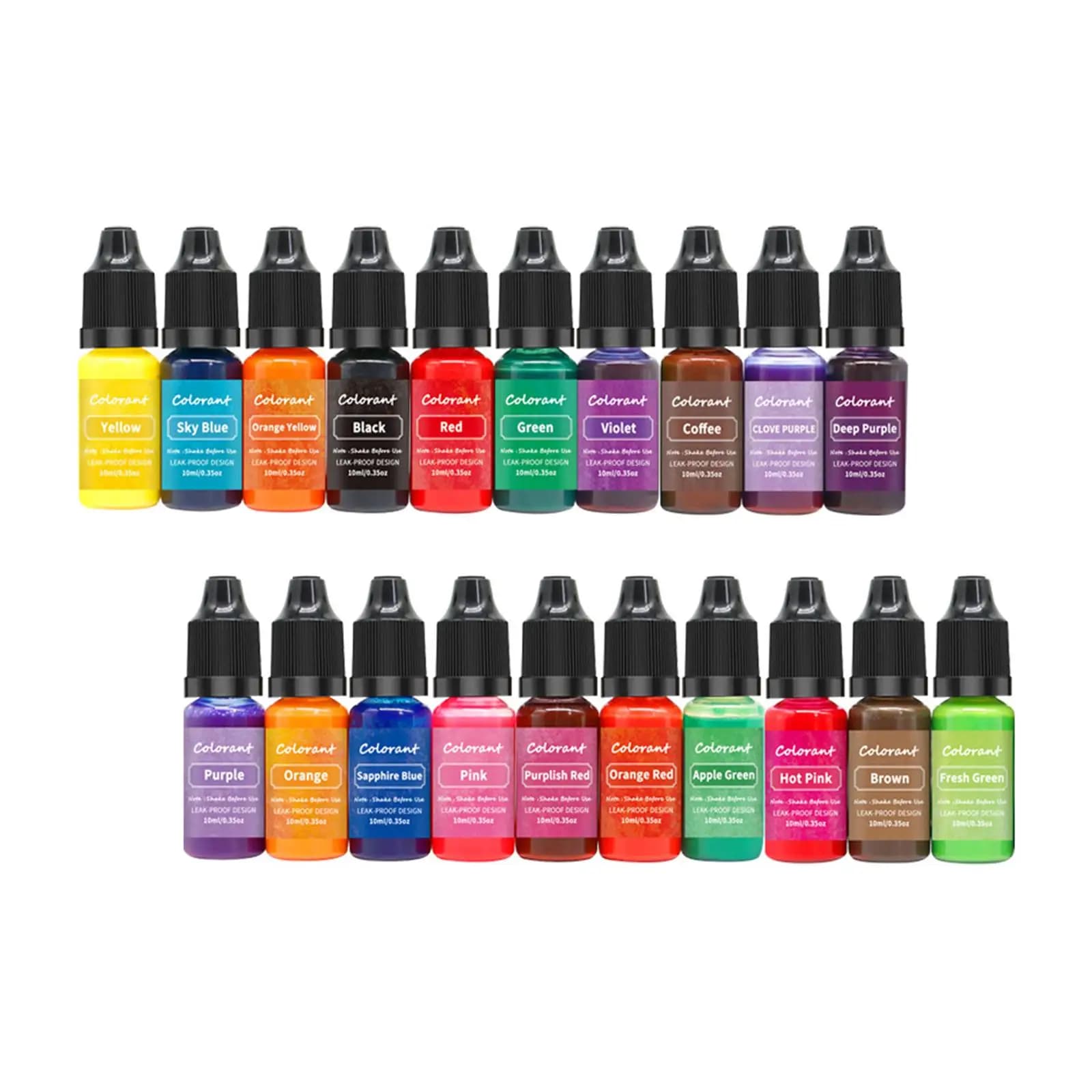 20 pezzi di colorazione per candele, colorante per candele, 10 ml, colori coloranti per pigmenti