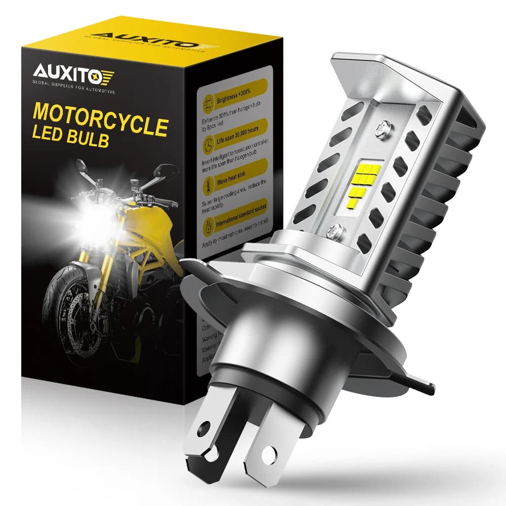 AUXITO H4 9003 LED CANBUS Faro Del Motociclo Per Yamaha MT07 MT03 MT09 XT 660 Honda H4 LED Hi/Lo Lampadine Super Luminoso Bianco 12V