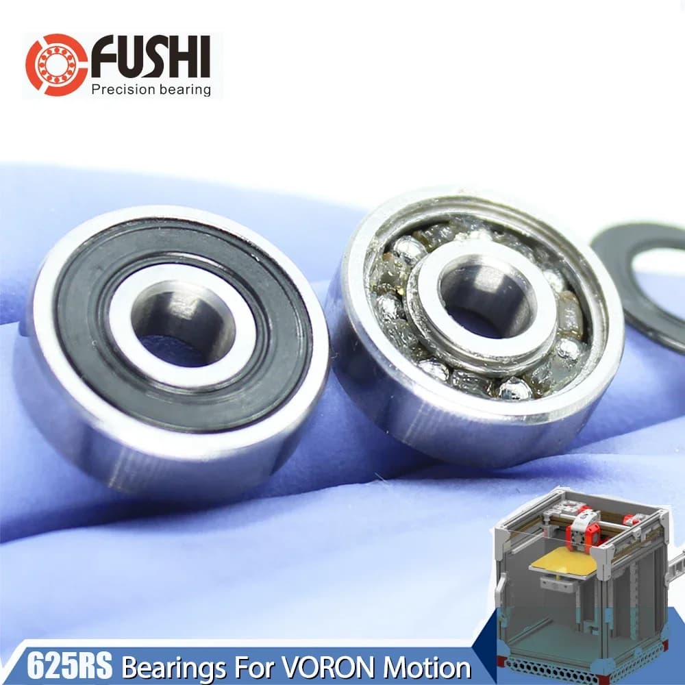 10PCS 623RS 624RS 625RS 626RS 627RS ABEC-5 Double Sealed Ball Bearings F695RS For VORON Mobius 2/3 3D Printer Mobius Camera