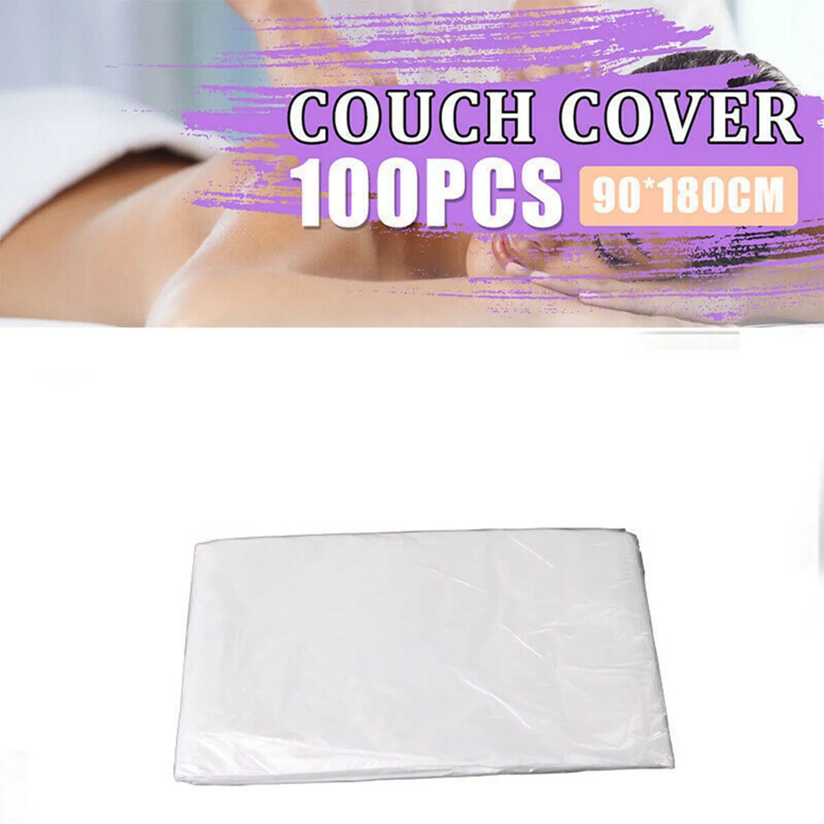 Efficiente - 200 pezzi Copri divano usa e getta Copri lenzuolo Protezione SPA Copri letto per massaggio 90X180 cm