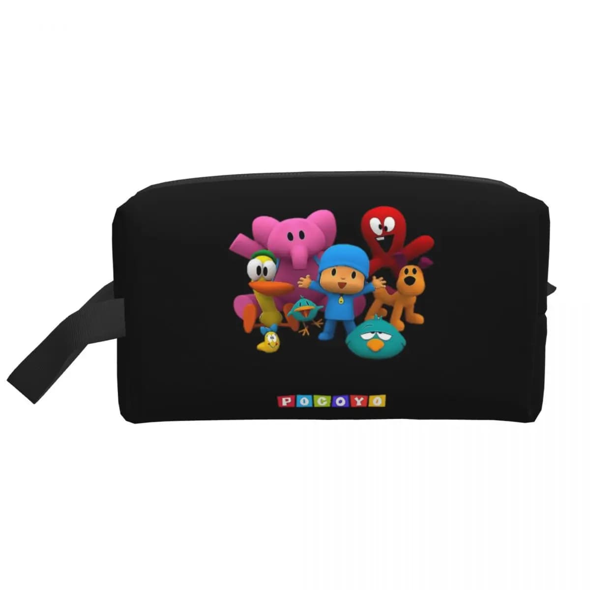 Buon Compleanno Ragazzo-Ragazza-Pocoyo! Borsa Cosmetica da Viaggio per Donna, Organizer per Trucchi, Astuccio per Toilette, Beauty Case