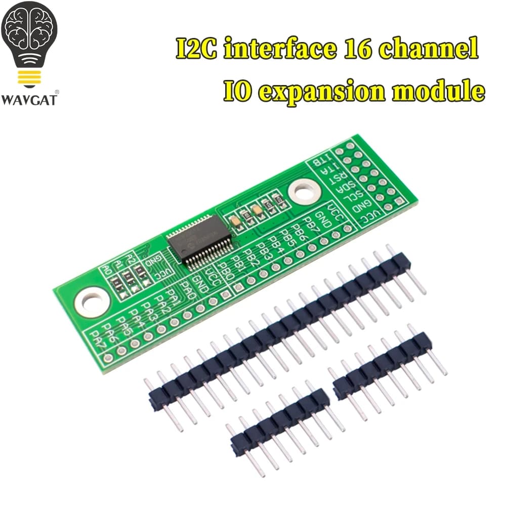 WAVGAT MCP23017 Modulo Scheda di Espansione I/O a 16 bit, Interfaccia IIC I2C su PCB, Convertitore da Pin a GPIO 25mA1 per Arduino