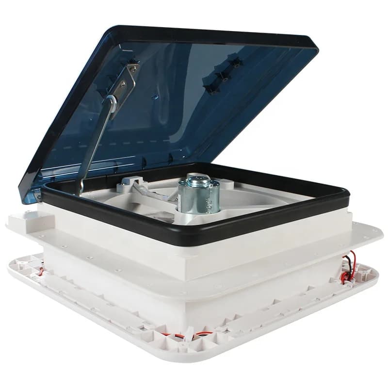 TYTXRV Certificato CE 280MM 11'' Sfiato sul tetto per camper con luce LED Controllo manuale Ventilatore di scarico per roulotte regolabile a 3 velocità a basso rumore
