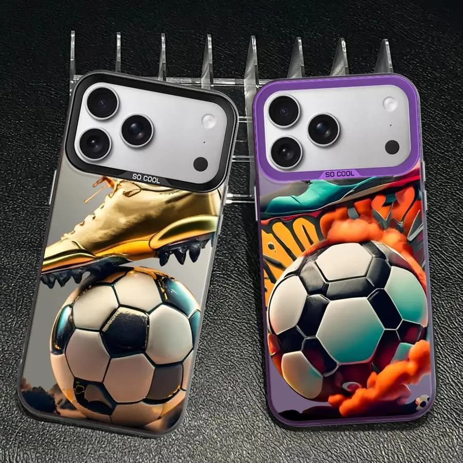 Sneakers Football Back Phone Cover Case for iPhone 17 Pro Max 15 Plus XS Air 16e 13 11 16 XR 14 12