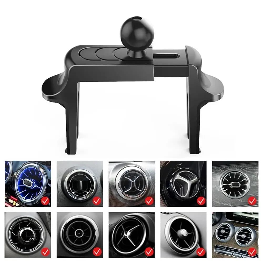 Staffa per telefono per Auto supporto per Clip per presa d'aria nuovo supporto per presa d'aria rotonda supporto per telefono per Auto accessori per Auto Base per testa a sfera da 17mm