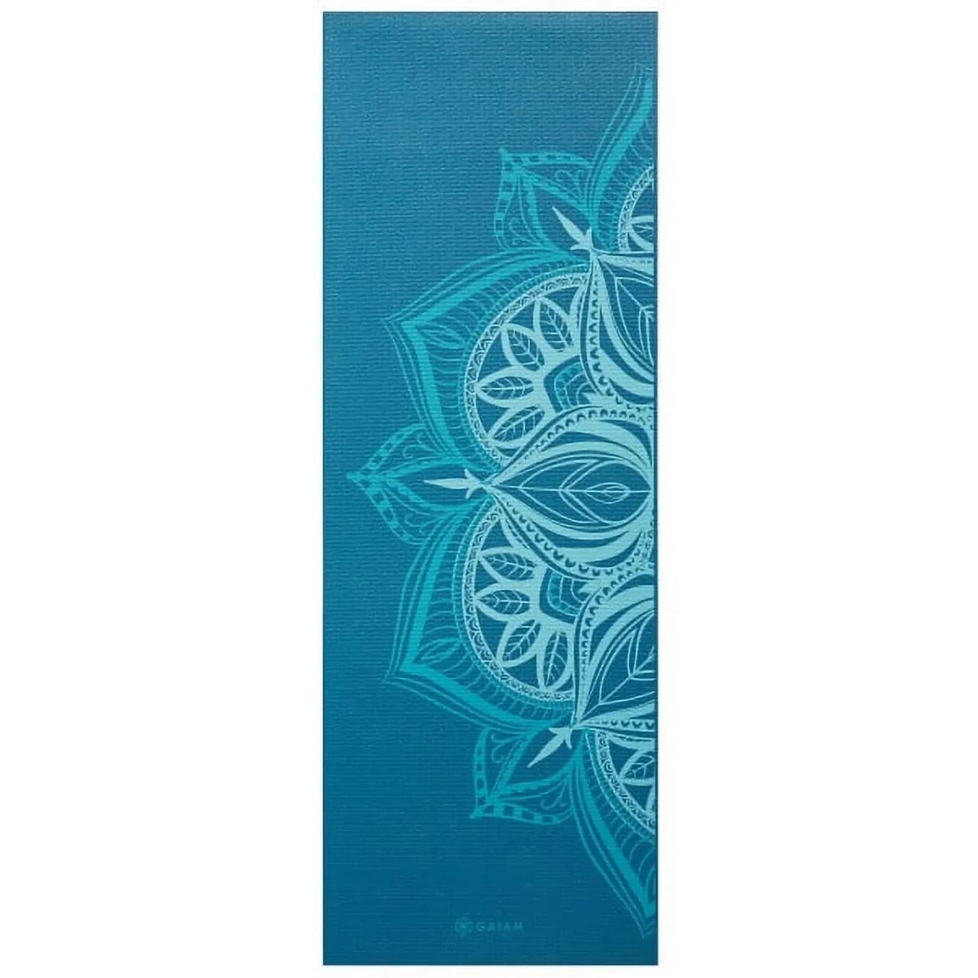 Tappetino yoga con stampa premium, Indigo Point, resistente e antiscivolo, 6 mm