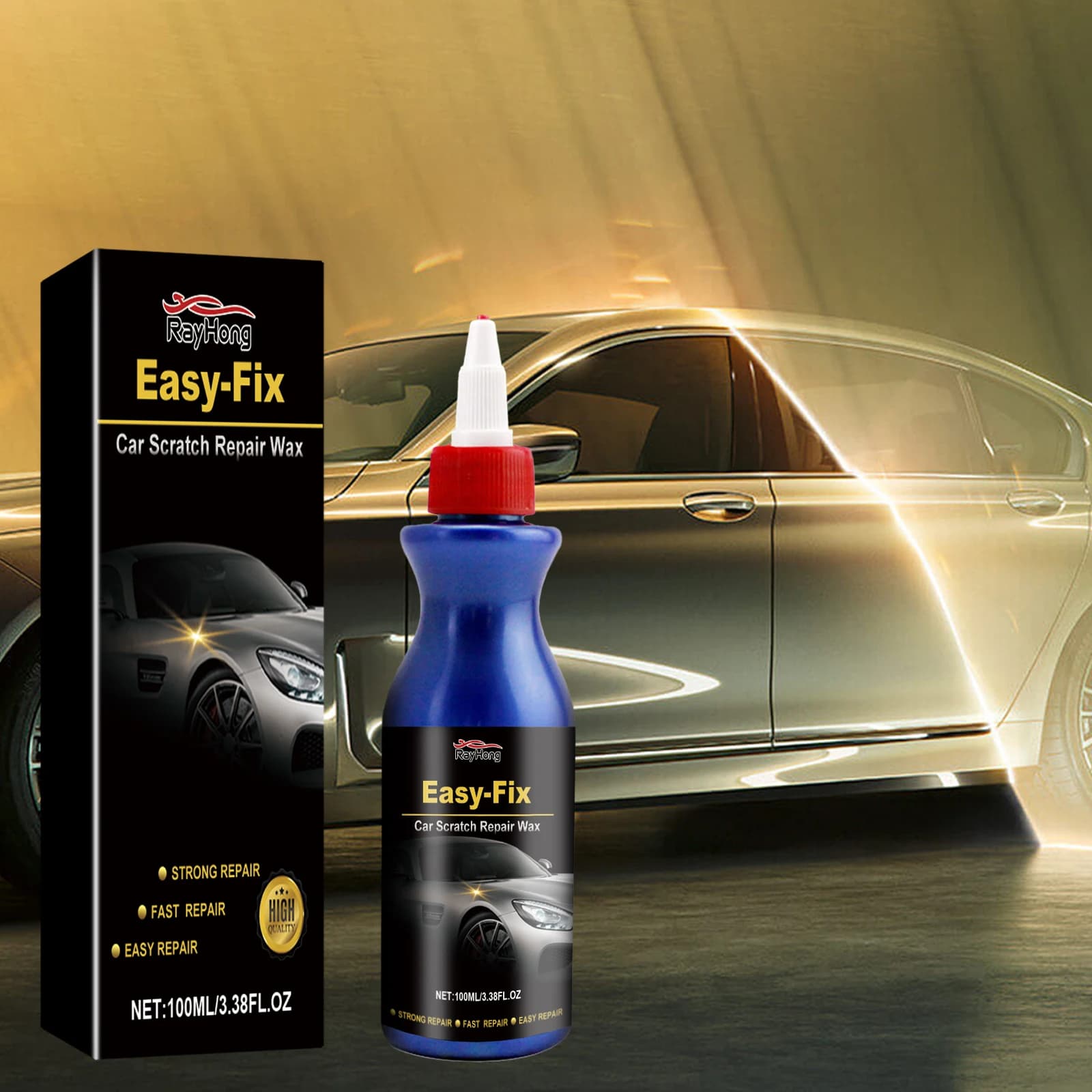 Rayhong Riparazione graffi Cera per la cura dell'auto, Riparazione dei graffi della vernice dell'auto, Rimozione delle macchie, Lucidatura, Ceretta e Manutenzione