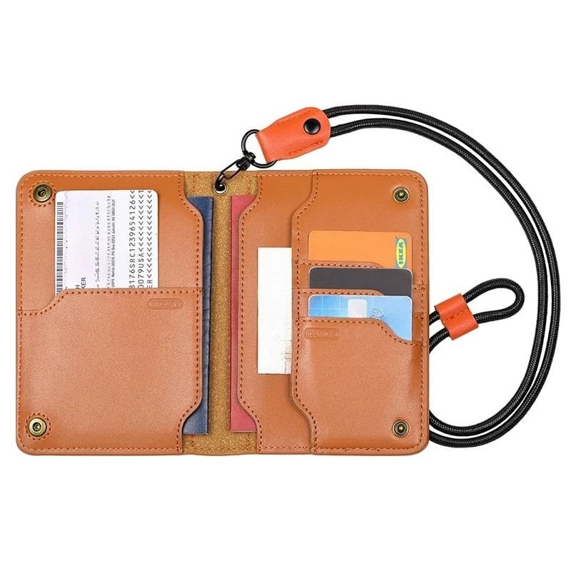 Portadocumenti da Viaggio Portatile Unisex, Custodia Anti-Skimming per Passaporto e Biglietti