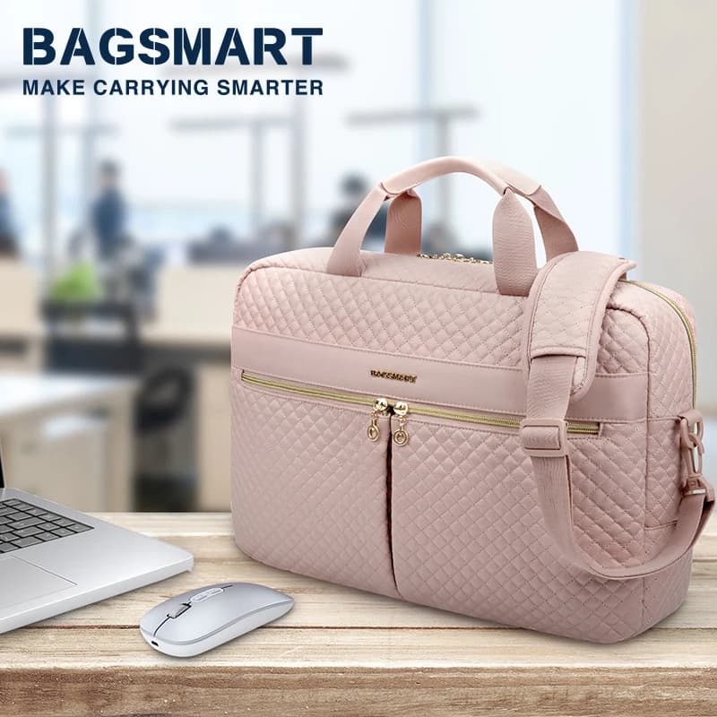BAGSMART Borsa per laptop da donna 15.6 17.3 pollici MacBook Air Pro 13 15 Custodia per notebook Borsa per computer Valigetta Borsa da lavoro