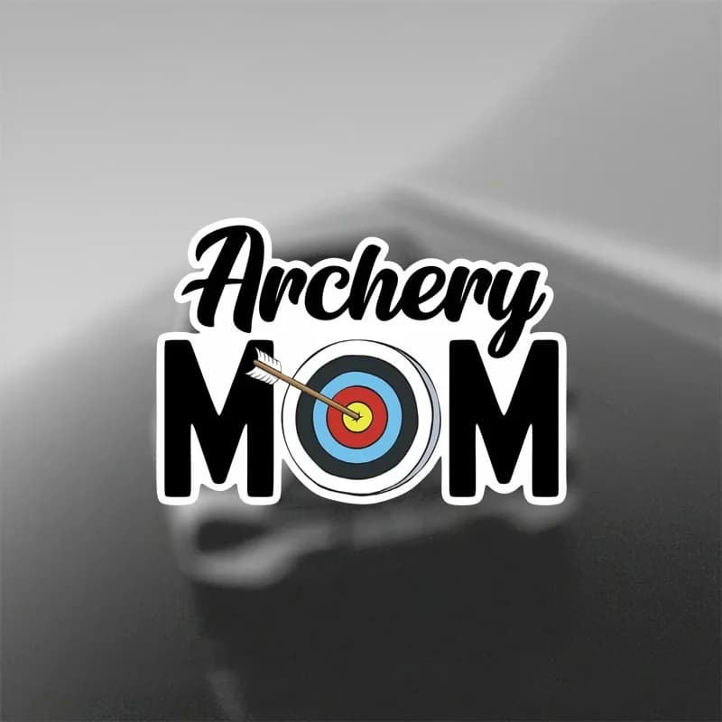 Archery Mom Waterproof Vinyl Decal Cartoon Arrow Target Sticker for Car Laptops Motorcycle Sport Decor for Archery Lovers
