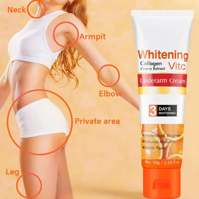 Vitamin C Body Cream Lightening Dark Skin Moisturizing Improve Pigmentation Uniform Skin Tone Beauty Health Body Care 50g