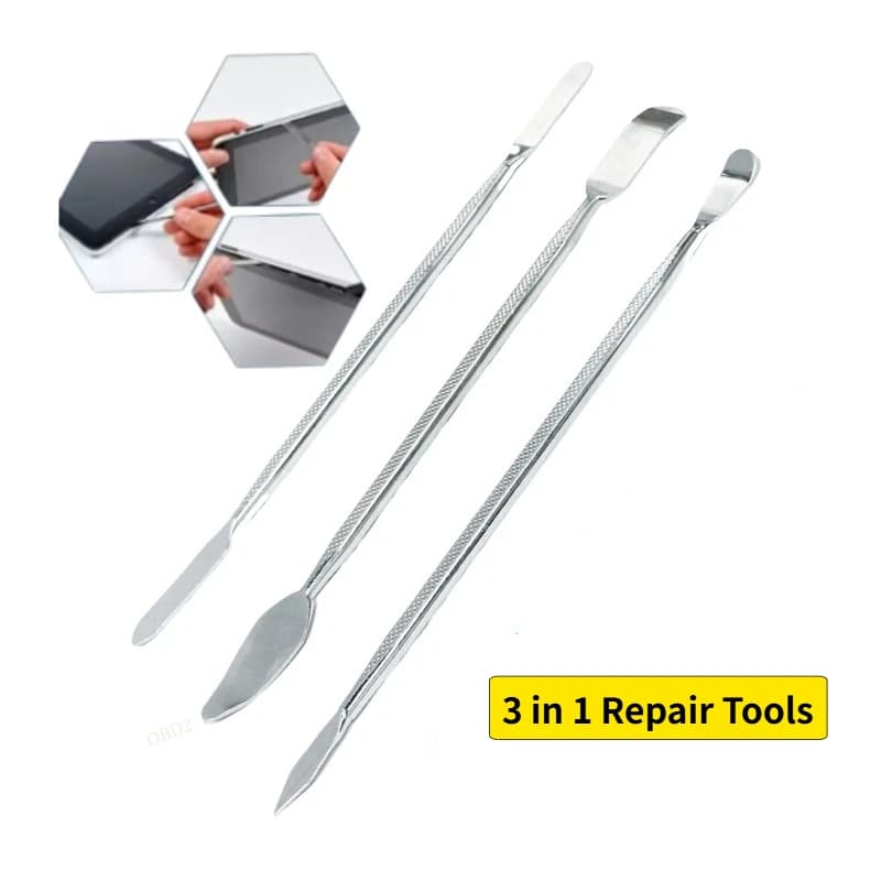 3 IN 1 Repair Tool Set Manual Tool Set With Lever Blade For iPhone Smart Phone Tablet PC Spudger Metal Set of Disassembly Tools